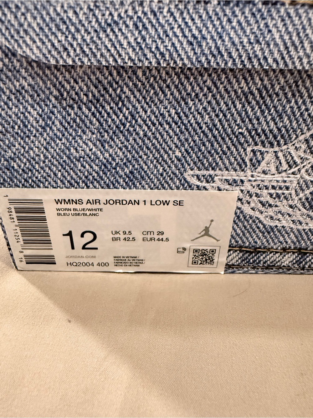 Jordan 1 Low SE SIZE W12/M10.5